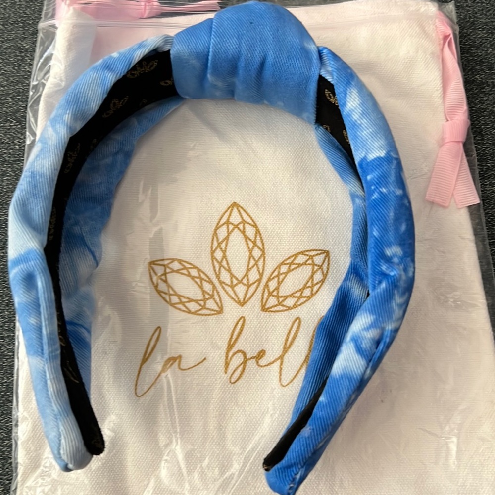 La Bella Blue Tie-Dye Headband